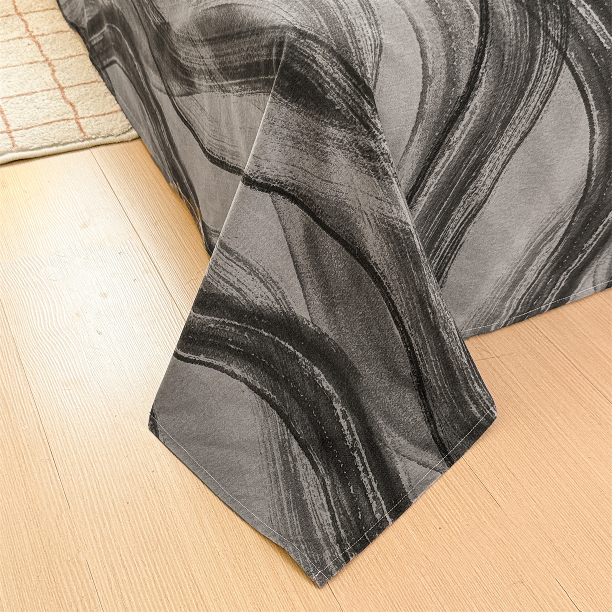 91家纺网 家纺一手货源 找家纺 名兮家居 2025秋冬新款100%全棉纯棉磨毛单床单 床单单件 律动