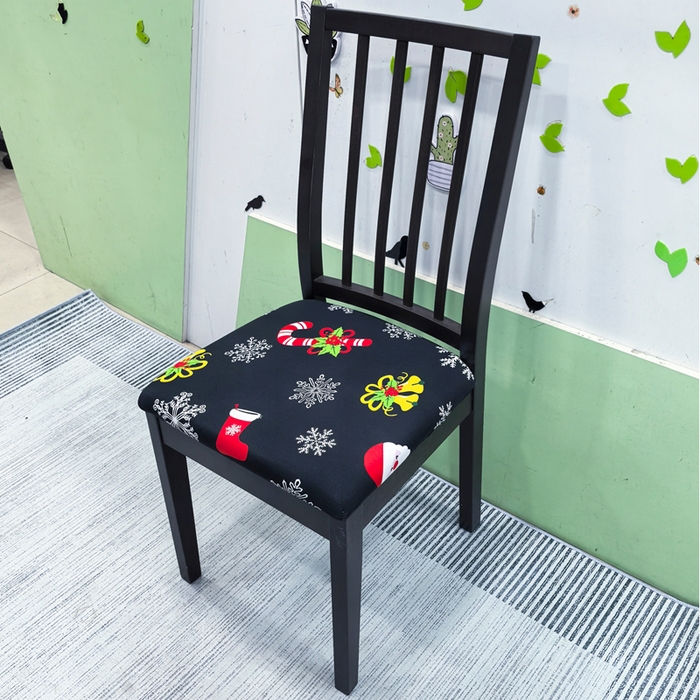 91家纺网 家纺一手货源 找家纺 （总）壹零特色家纺 2025新款家用伊克多兰印花坐垫套 餐厅弹力椅面套 客厅椅套子凳子套