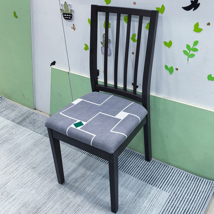 91家纺网 家纺一手货源 找家纺 （总）壹零特色家纺 2025新款家用伊克多兰印花坐垫套 餐厅弹力椅面套 客厅椅套子凳子套