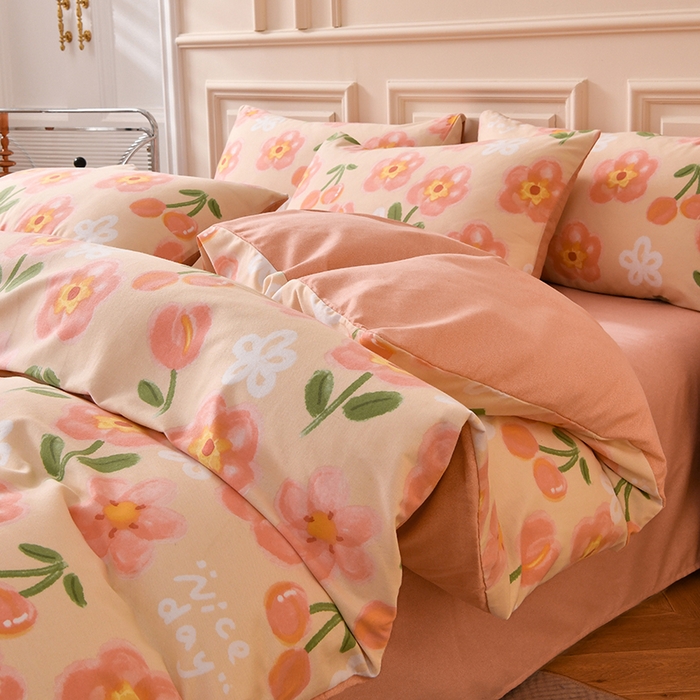 91家纺网 家纺一手货源 找家纺 宇彬家纺 2025新款秋冬全棉纯棉精梳生态原棉印花加厚磨毛被套单被套被套单件单品被套 芬妮（米）