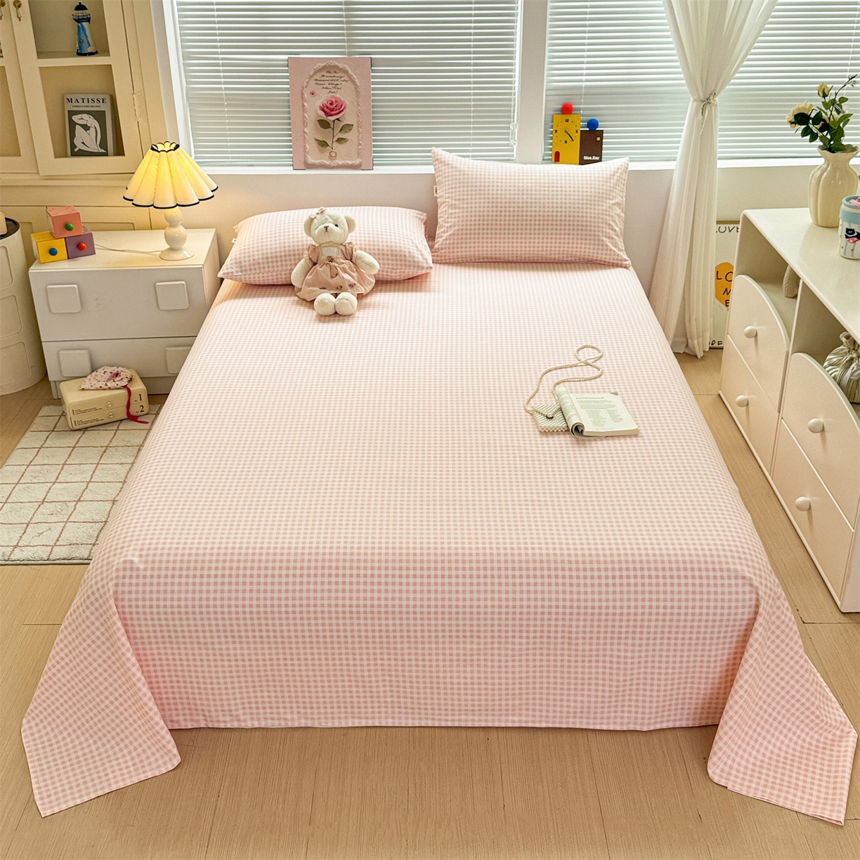 91家纺网 家纺一手货源 找家纺 名兮家居 2025秋冬新款100%全棉纯棉磨毛单床单 床单单件 柔格时光