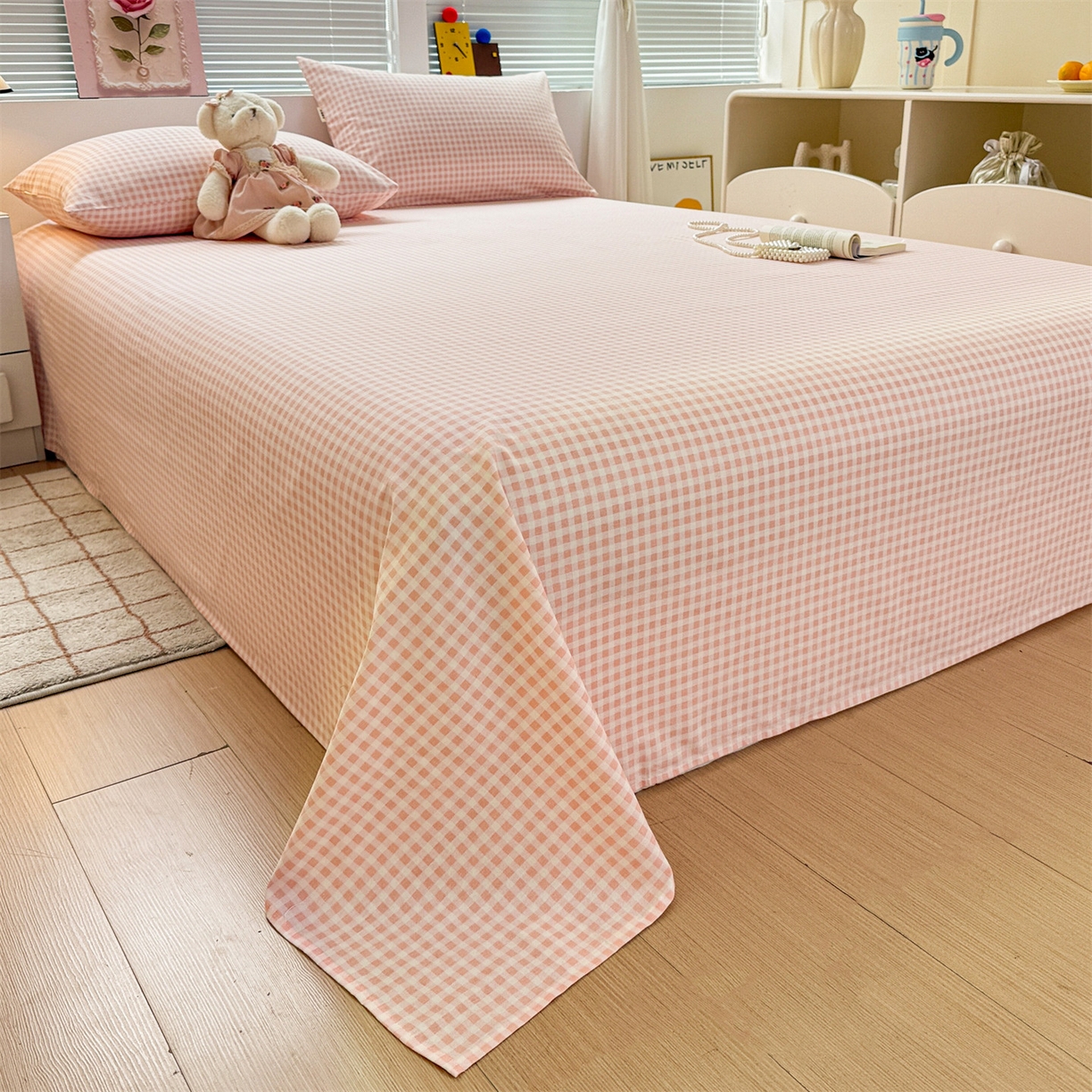 91家纺网 家纺一手货源 找家纺 名兮家居 2025秋冬新款100%全棉纯棉磨毛单床单 床单单件 柔格时光