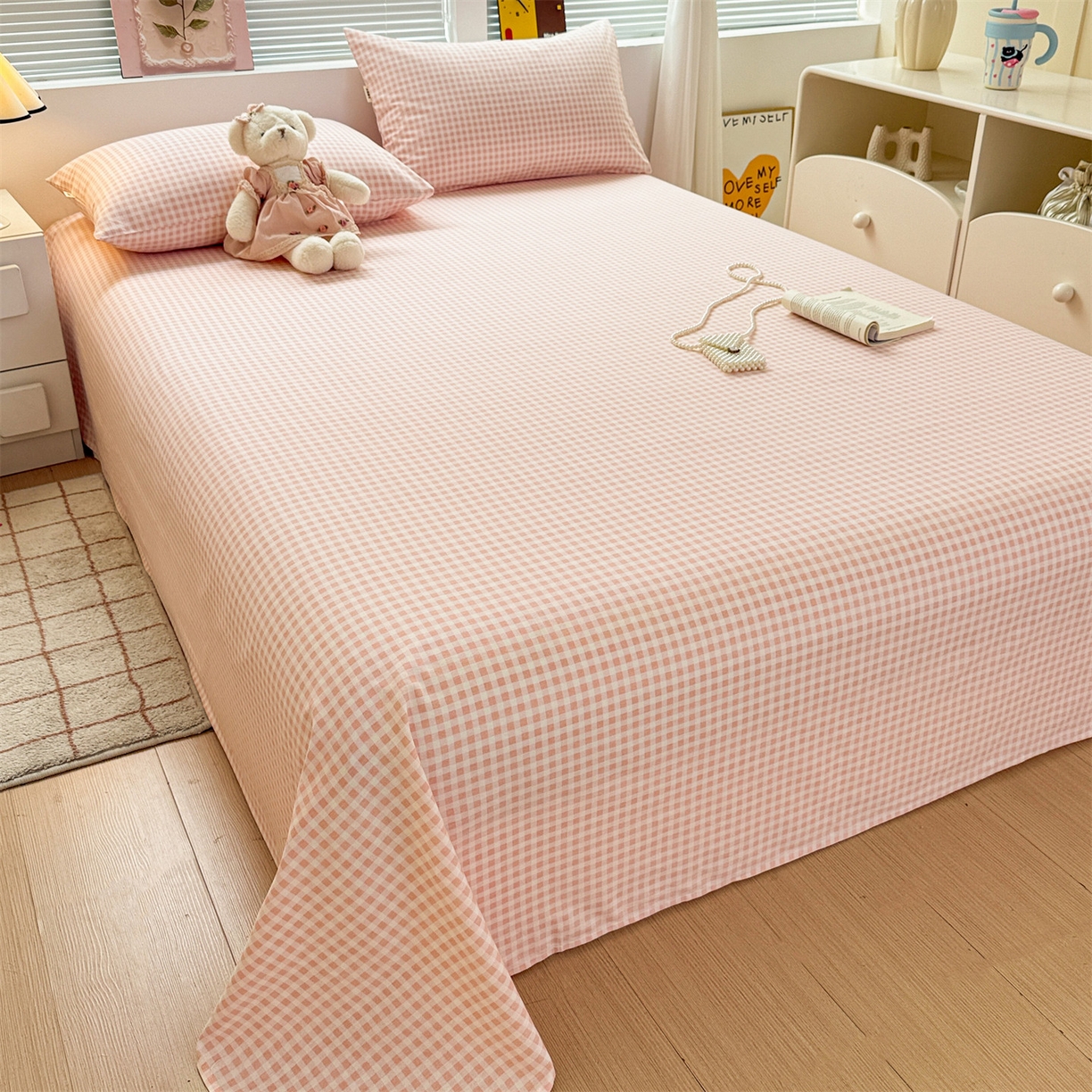 91家纺网 家纺一手货源 找家纺 名兮家居 2025秋冬新款100%全棉纯棉磨毛单床单 床单单件 柔格时光