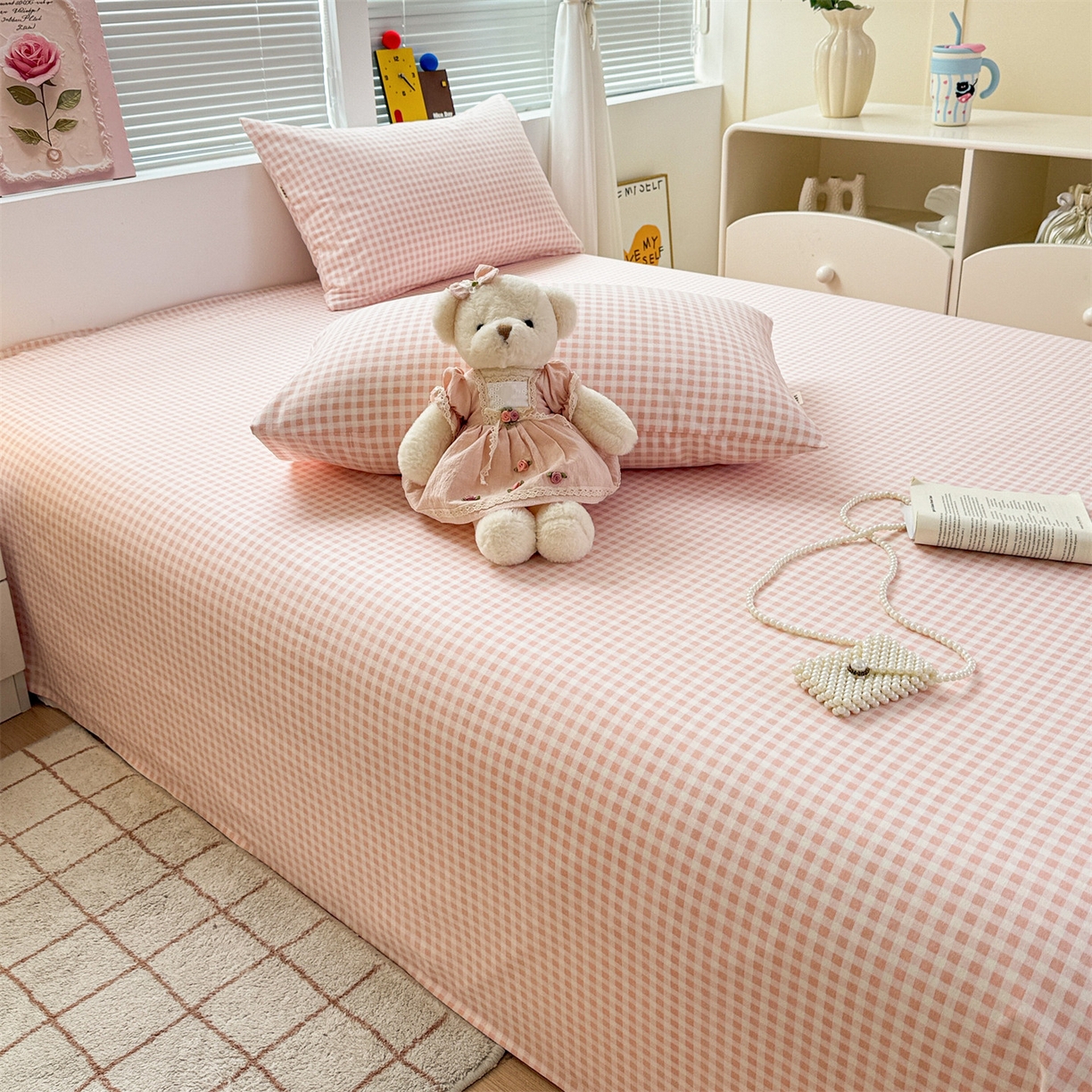 91家纺网 家纺一手货源 找家纺 名兮家居 2025秋冬新款100%全棉纯棉磨毛单床单 床单单件 柔格时光