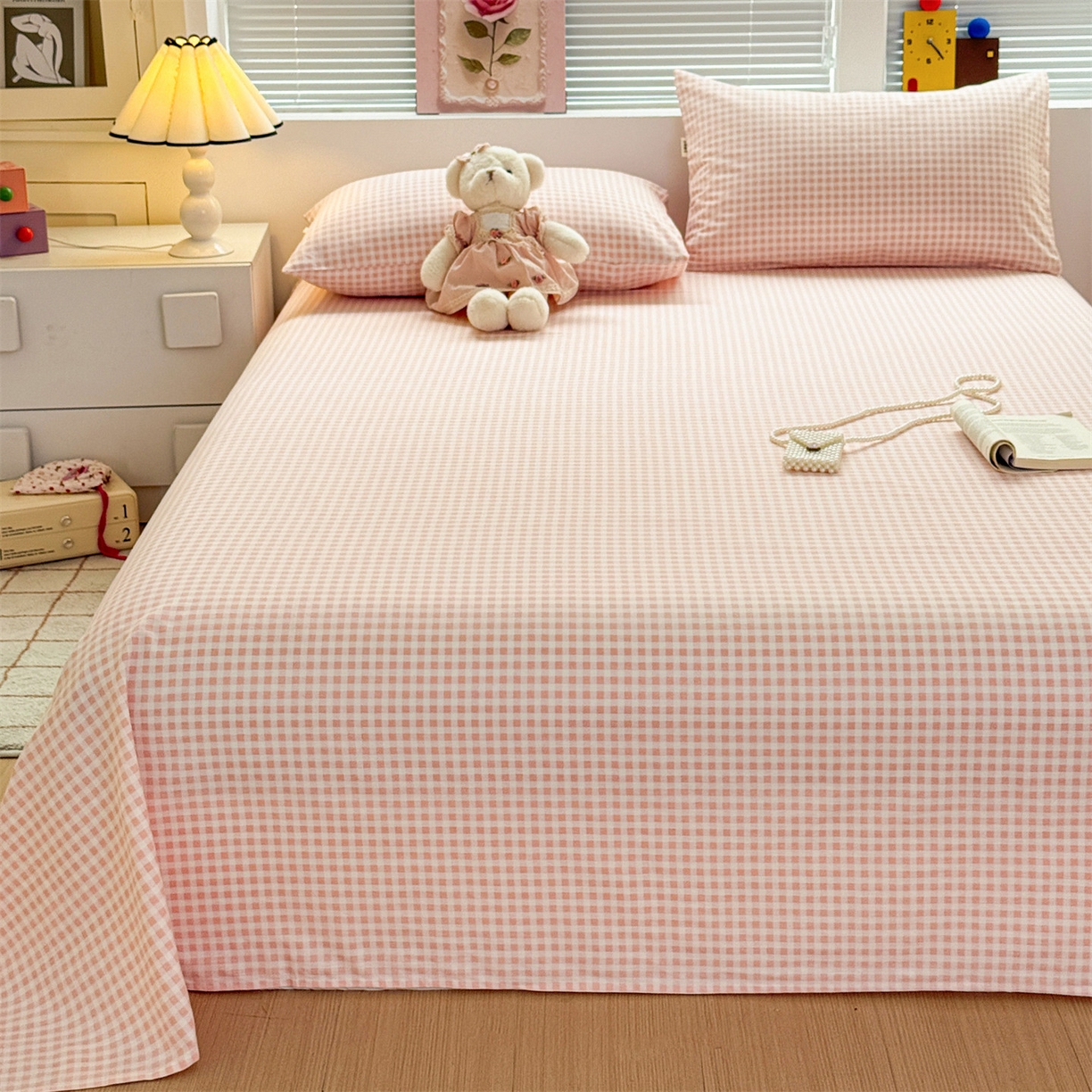 91家纺网 家纺一手货源 找家纺 名兮家居 2025秋冬新款100%全棉纯棉磨毛单床单 床单单件 柔格时光