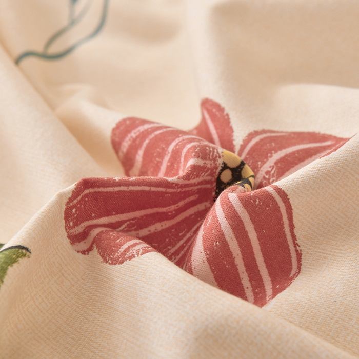 91家纺网 家纺一手货源 找家纺 宇彬家纺 2025新款秋冬全棉纯棉精梳生态原棉印花加厚磨毛被套单被套被套单件单品被套 花栖寻梦（米）