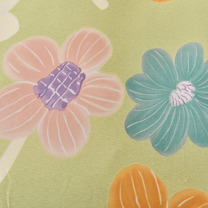 91家纺网 家纺一手货源 找家纺 宇彬家纺 2025新款秋冬全棉纯棉精梳生态原棉印花加厚磨毛被套单被套被套单件单品被套 花颜朵朵（绿）