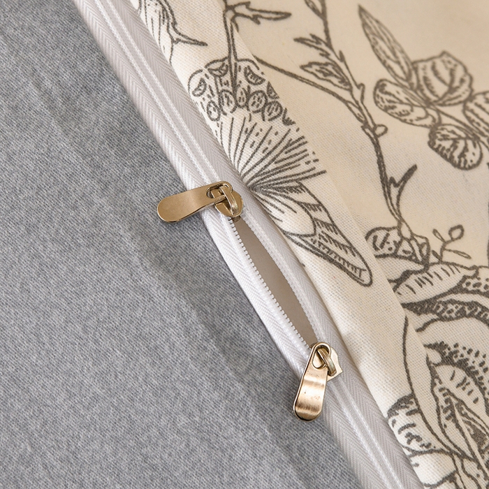 91家纺网 家纺一手货源 找家纺 宇彬家纺 2025新款秋冬全棉纯棉精梳生态原棉印花加厚磨毛被套单被套被套单件单品被套 加州风情（灰）