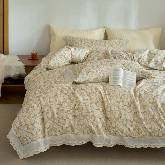 91家纺网 家纺一手货源 找家纺 （总）大彩家居 2025新款全棉纯棉水洗磨毛四件套