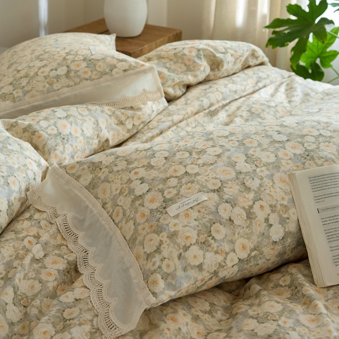 91家纺网 家纺一手货源 找家纺 （总）大彩家居 2025新款全棉纯棉水洗磨毛四件套