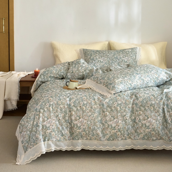 91家纺网 家纺一手货源 找家纺 （总）大彩家居 2025新款全棉纯棉水洗磨毛四件套