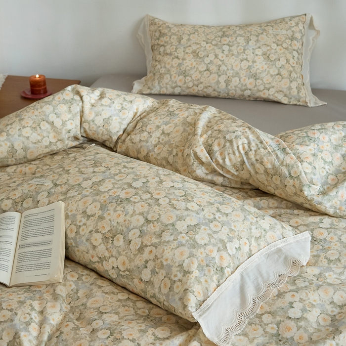 91家纺网 家纺一手货源 找家纺 （总）大彩家居 2025新款全棉纯棉水洗磨毛四件套