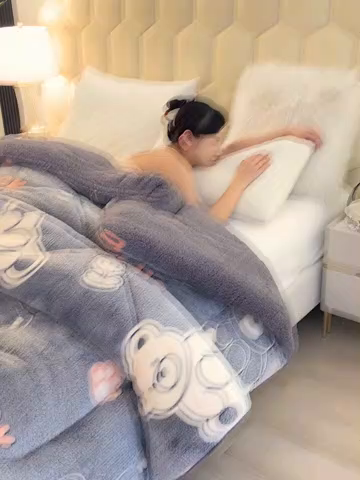 91家纺网 家纺一手货源 找家纺 （总）2025新款直播雪花绒冬被法莱绒羊羔绒牛奶绒被子被芯