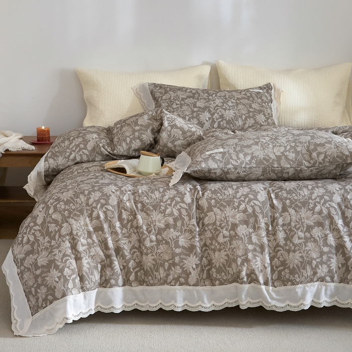 91家纺网 家纺一手货源 找家纺 （总）大彩家居 2025新款全棉纯棉水洗磨毛四件套