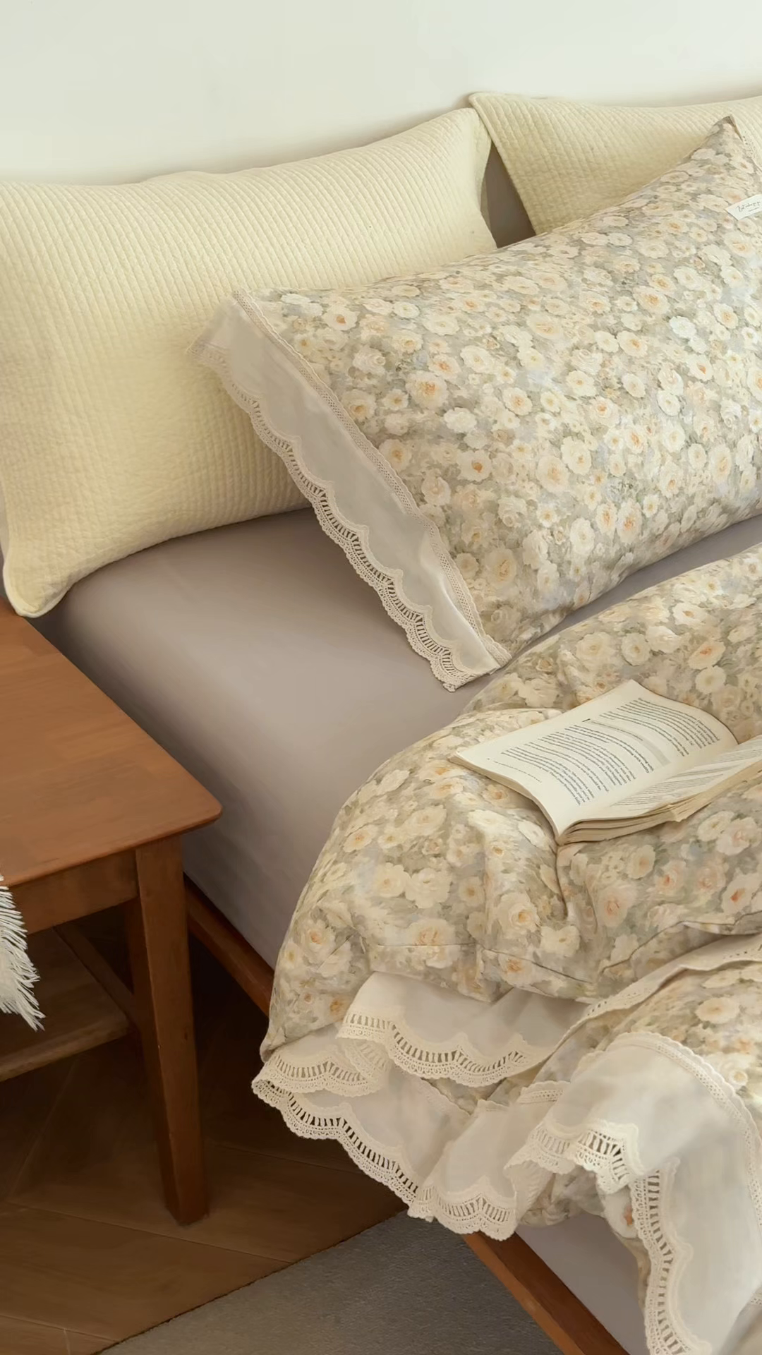 91家纺网 家纺一手货源 找家纺 大彩家居 2025新款全棉纯棉水洗磨毛四件套 晨雾