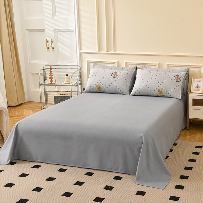 91家纺网 家纺一手货源 找家纺 宇彬家纺 2025新款秋冬全棉纯棉精梳生态原棉印花加厚磨毛被套单被套被套单件单品被套 维尼（灰）