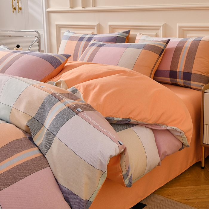 91家纺网 家纺一手货源 找家纺 宇彬家纺 2025新款秋冬全棉纯棉精梳生态原棉印花加厚磨毛被套单被套被套单件单品被套 西雅图（粉）