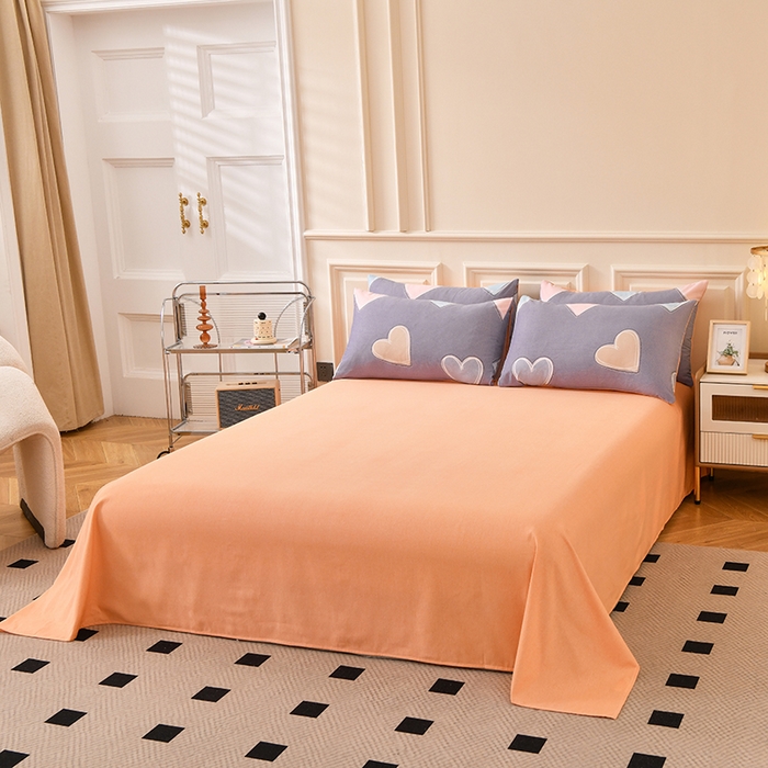 91家纺网 家纺一手货源 找家纺 宇彬家纺 2025新款秋冬全棉纯棉精梳生态原棉印花加厚磨毛被套单被套被套单件单品被套 心动（灰）