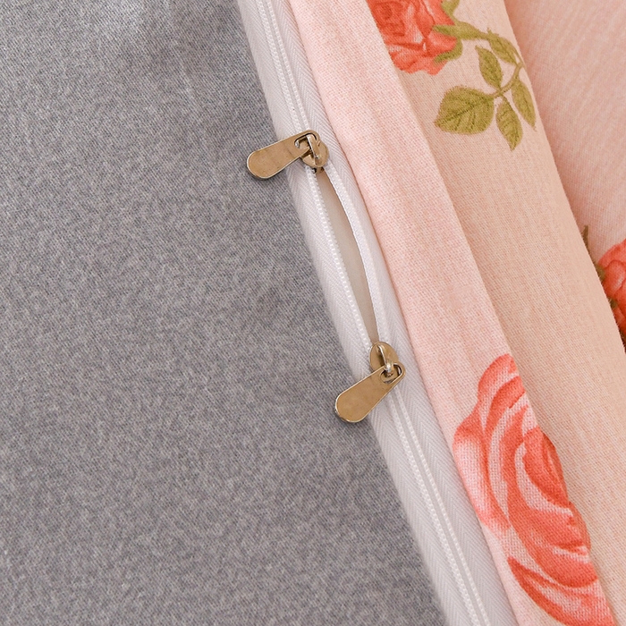 91家纺网 家纺一手货源 找家纺 宇彬家纺 2025新款秋冬全棉纯棉精梳生态原棉印花加厚磨毛被套单被套被套单件单品被套 一见倾心（粉)