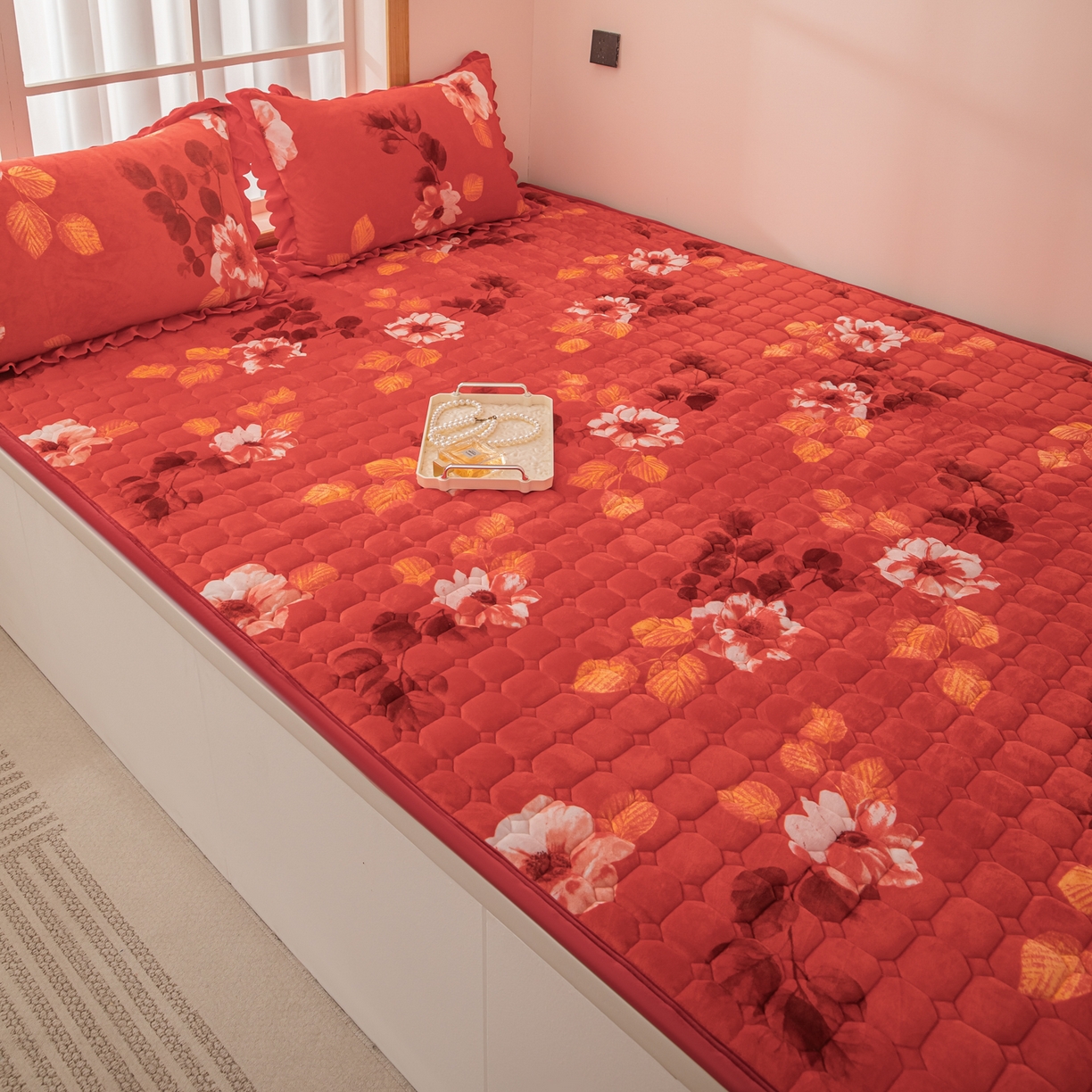 91家纺网 家纺一手货源 找家纺 手艺人家纺 2025新款宝宝绒新格子垫子 DT11