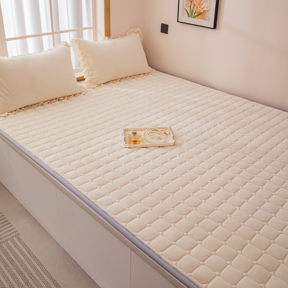 91家纺网 家纺一手货源 找家纺 手艺人家纺 2025新款宝宝绒新格子垫子 DT13