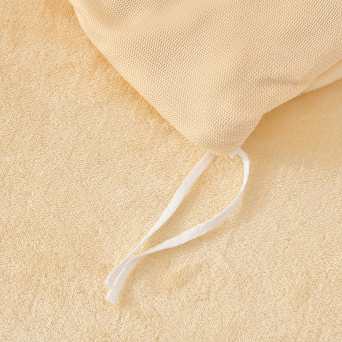 91家纺网 家纺一手货源 找家纺 梦之星 2025新款9斤毛巾绣韩式花边牛奶绒四件套 蝴蝶-淡黄