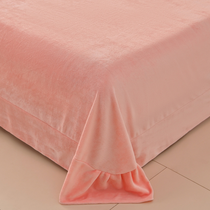 91家纺网 家纺一手货源 找家纺 梦之星 2025新款刺绣韩式花边牛奶绒四件套 花束-粉