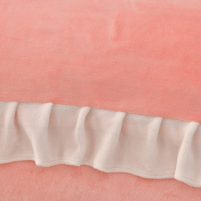 91家纺网 家纺一手货源 找家纺 梦之星 2025新款刺绣韩式花边牛奶绒四件套 花束-粉