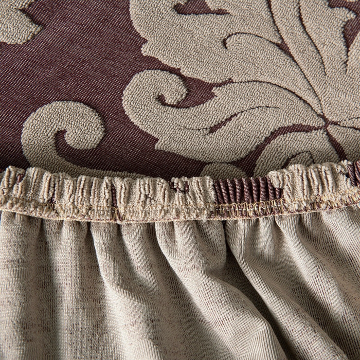 91家纺网 家纺一手货源 找家纺 （总）壹零特色家纺 2025新款弹力伊克多兰专用椅套 弹性餐厅椅子套 欧式大提花-单独坐垫套