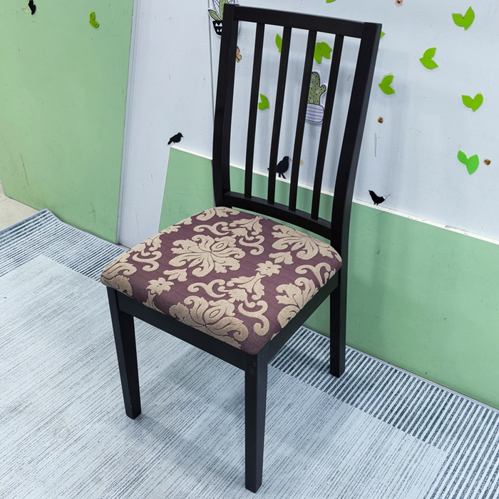 91家纺网 家纺一手货源 找家纺 （总）壹零特色家纺 2025新款弹力伊克多兰专用椅套 弹性餐厅椅子套 欧式大提花-单独坐垫套