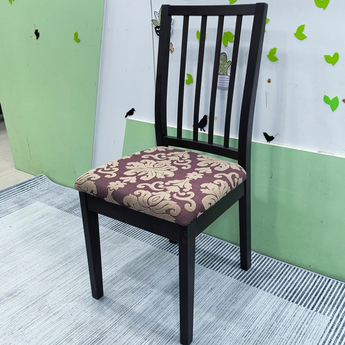 91家纺网 家纺一手货源 找家纺 （总）壹零特色家纺 2025新款弹力伊克多兰专用椅套 弹性餐厅椅子套 欧式大提花-单独坐垫套