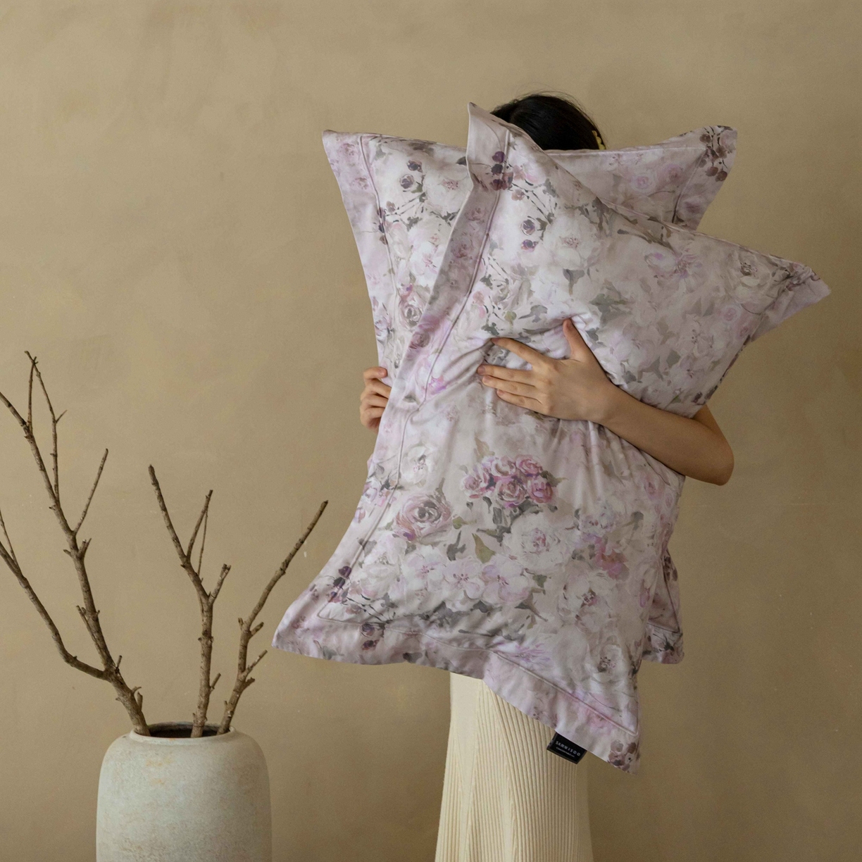 91家纺网 家纺一手货源 找家纺 三味舒屋 2025新款50s全棉纯棉磨毛印花四件套-秋日绮梦 塞纳花影粉