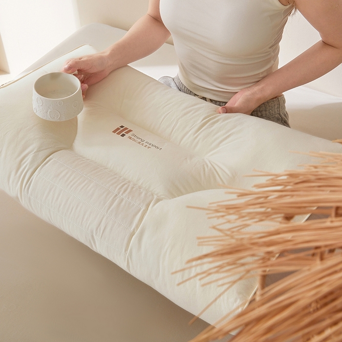 91家纺网 家纺一手货源 找家纺 （总）锦鲤枕芯 A类纯棉天然竹片护颈黑科技 分区护颈枕