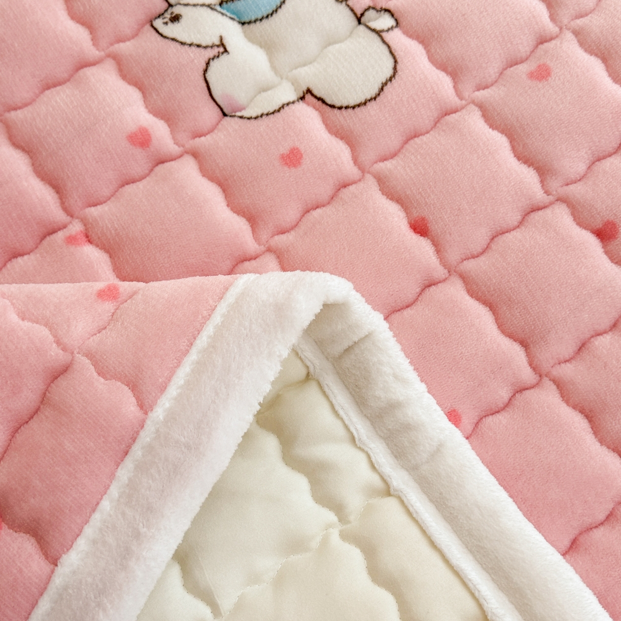 91家纺网 家纺一手货源 找家纺 川悦生活 2025新款A类印花牛奶绒床垫加厚绒保暖床床褥-大床图 床垫甜蜜小狗