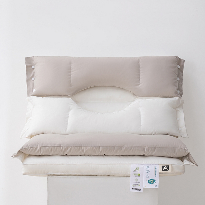 91家纺网 家纺一手货源 找家纺 （总）锦鲤枕芯 2025新款纯棉A类三合一护颈枕   133X100面料