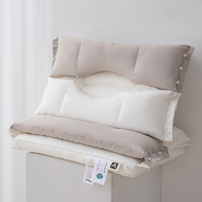 91家纺网 家纺一手货源 找家纺 （总）锦鲤枕芯 2025新款纯棉A类三合一护颈枕   133X100面料