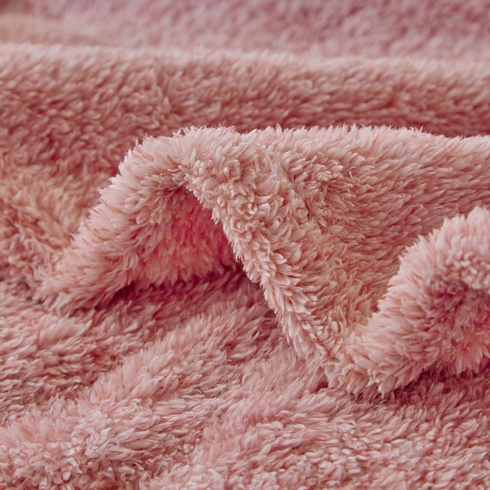 91家纺网 家纺一手货源 找家纺 缘生活 2025新款阳离子毛巾毯四季通用百搭款毛毯毯子 阳离子毛巾毯粉色