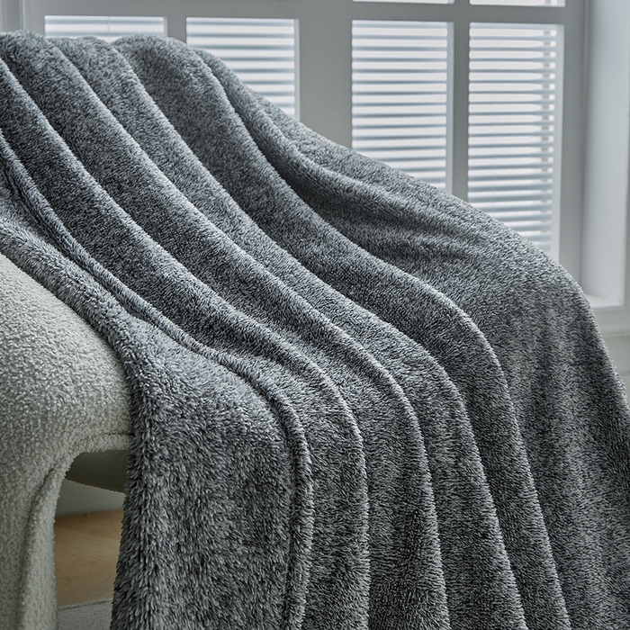91家纺网 家纺一手货源 找家纺 缘生活 2025新款阳离子毛巾毯四季通用百搭款毛毯毯子 阳离子毛巾毯灰色