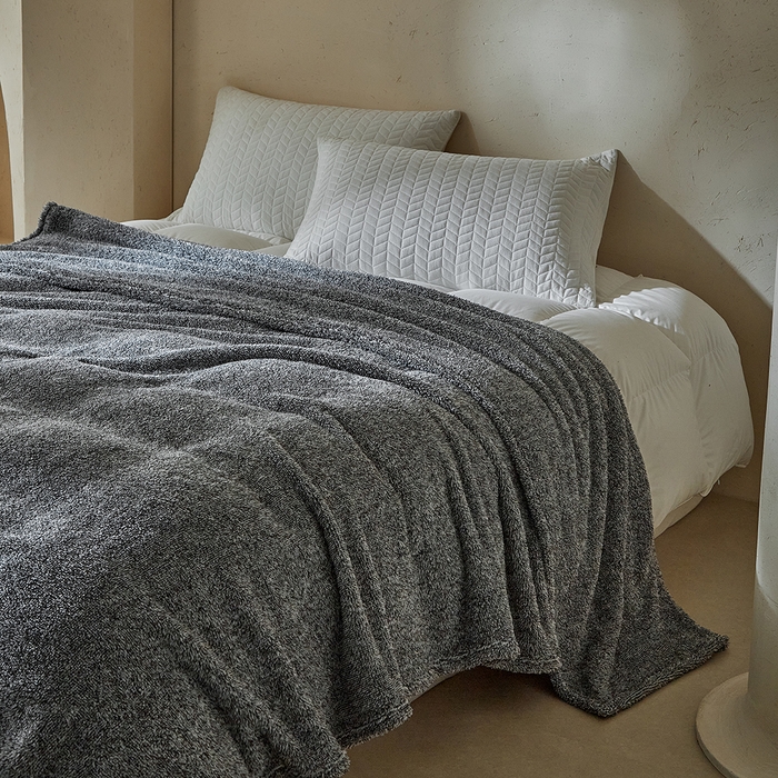 91家纺网 家纺一手货源 找家纺 缘生活 2025新款阳离子毛巾毯四季通用百搭款毛毯毯子 阳离子毛巾毯灰色