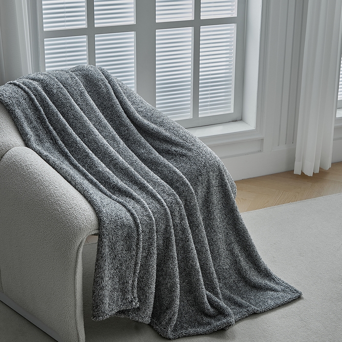 91家纺网 家纺一手货源 找家纺 缘生活 2025新款阳离子毛巾毯四季通用百搭款毛毯毯子 阳离子毛巾毯灰色