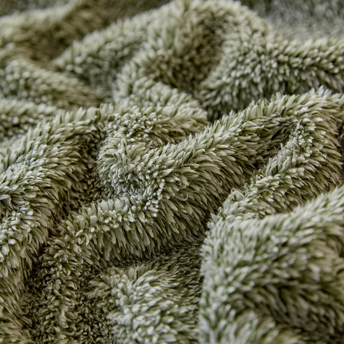 91家纺网 家纺一手货源 找家纺 缘生活 2025新款阳离子毛巾毯四季通用百搭款毛毯毯子 阳离子毛巾毯绿色