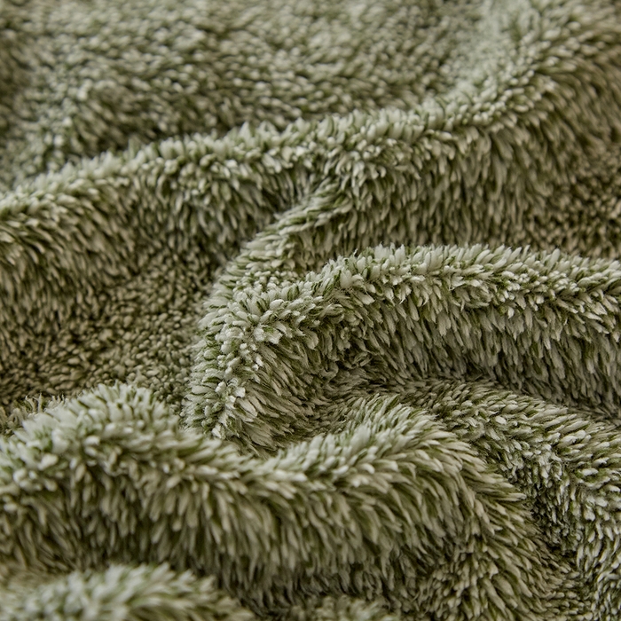 91家纺网 家纺一手货源 找家纺 缘生活 2025新款阳离子毛巾毯四季通用百搭款毛毯毯子 阳离子毛巾毯绿色