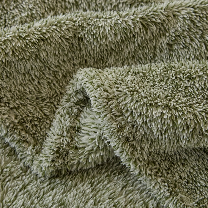 91家纺网 家纺一手货源 找家纺 缘生活 2025新款阳离子毛巾毯四季通用百搭款毛毯毯子 阳离子毛巾毯绿色