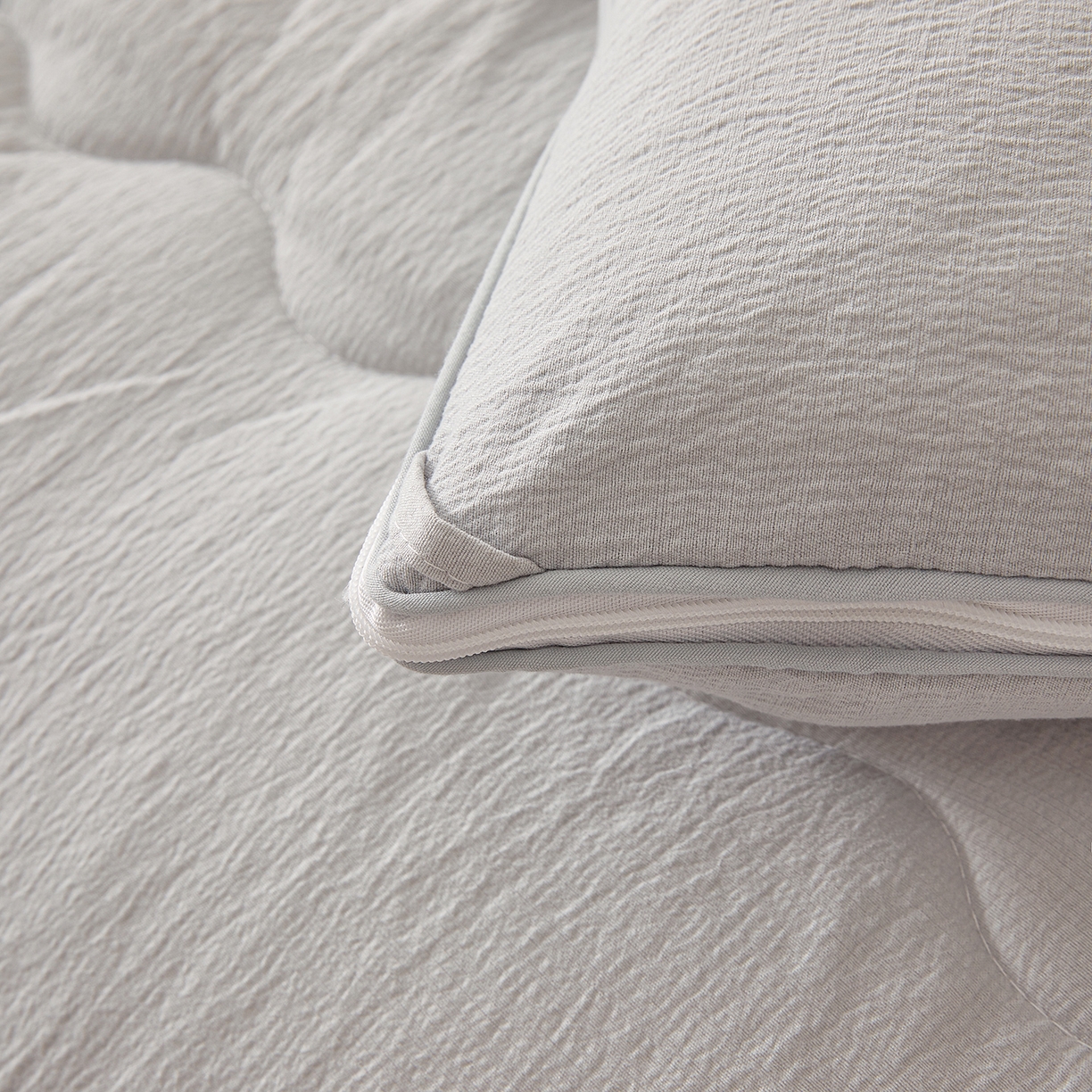 91家纺网 家纺一手货源 找家纺 （总）富艺隆 2025新款大豆云暖被二合一子母被提花水洗棉双层纱加厚冬被春秋被