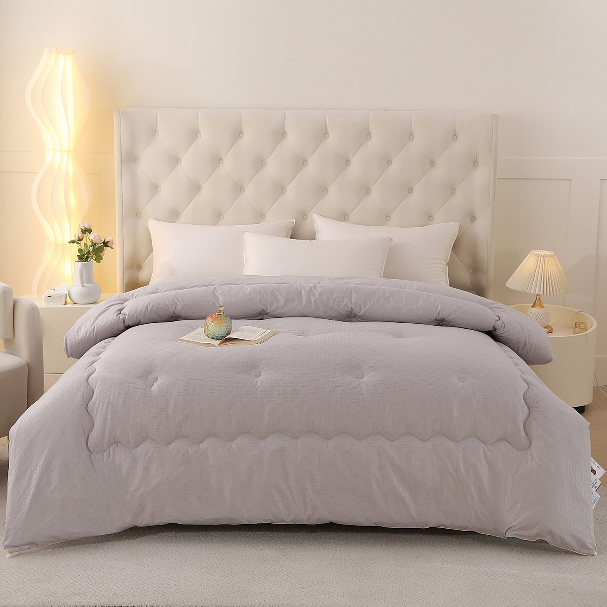 91家纺网 家纺一手货源 找家纺 （总）棉乐町家居 2025新款A类针织澳洲进口压花羊毛被被子被芯