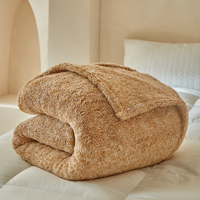 91家纺网 家纺一手货源 找家纺 缘生活 2025新款阳离子毛巾毯四季通用百搭款毛毯毯子 阳离子毛巾毯棕色