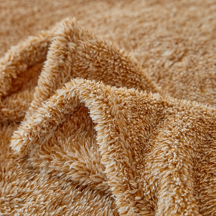 91家纺网 家纺一手货源 找家纺 缘生活 2025新款阳离子毛巾毯四季通用百搭款毛毯毯子 阳离子毛巾毯棕色