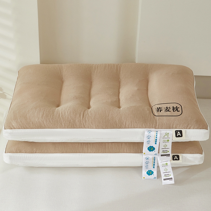 91家纺网 家纺一手货源 找家纺 （总）鼎晟纺 2025新款全棉荞麦枕成人枕头学生枕芯