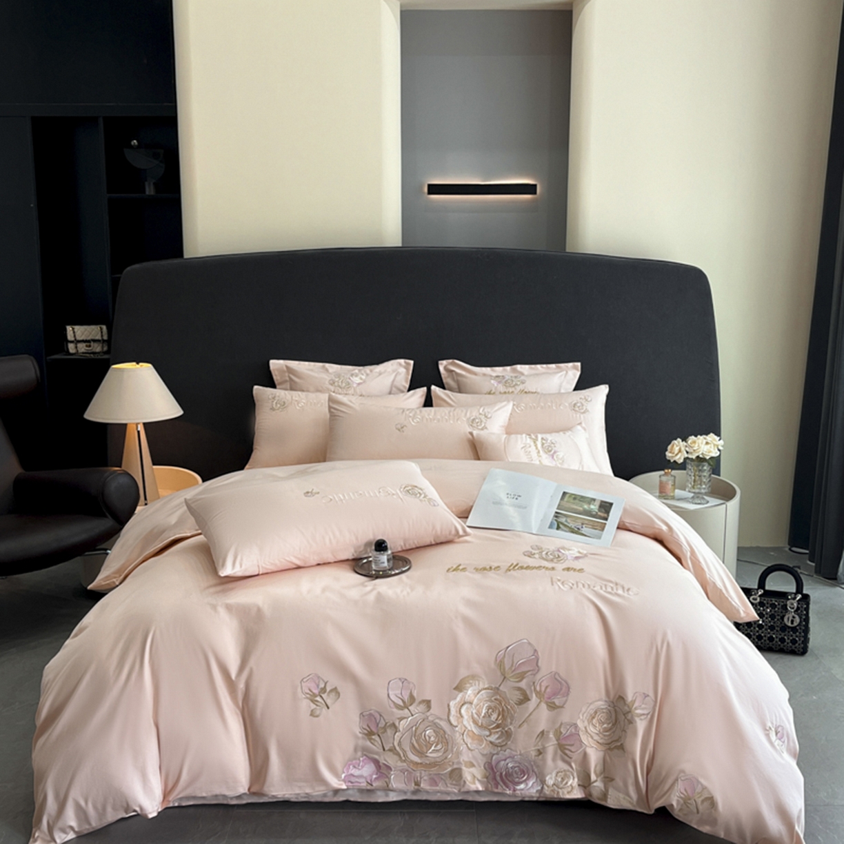 91家纺网 家纺一手货源 找家纺 （总）博纳家纺 2025新款纯棉绣花四件套-繁花似梦