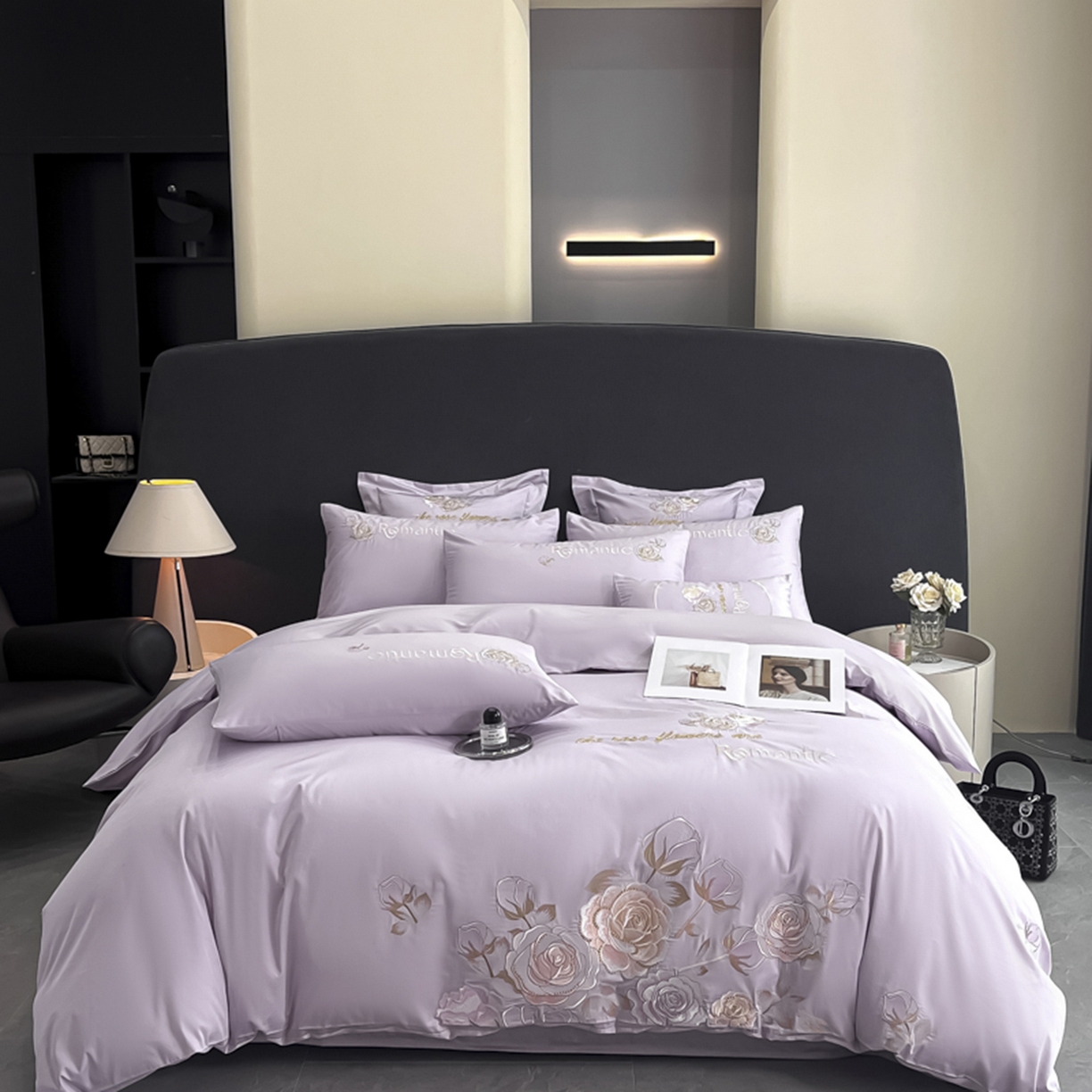 91家纺网 家纺一手货源 找家纺 （总）博纳家纺 2025新款纯棉绣花四件套-繁花似梦